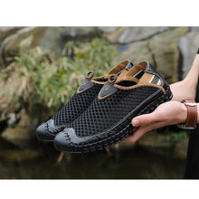 Lade das Bild in den Galerie-Viewer, Männer Sommer-Breathable Ineinander greifen Schuhe Outdoor Casual Sneaker
