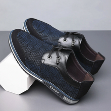 Lade das Bild in den Galerie-Viewer, Männer Special Suede Splicing Schnüren Soft Business Casual Schuhe
