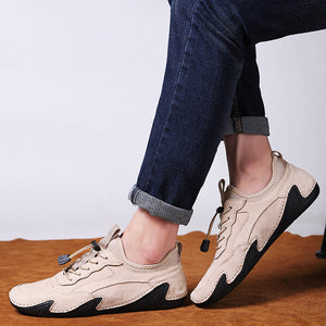 Herren Casual Hochwertige Echtleder Mode Atmungsaktive Loafer Outdoor Sneakers