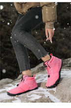 Lade das Bild in den Galerie-Viewer, Barfußschuhe Winter Damen wasserdichte Trailrunning-Schuhe Warm gefütterte Schneeschuhe Unisex Outdoor rutschfeste Winterstiefel
