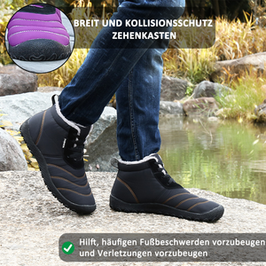 Große Größe Herren Streifen wasserdichte Plüsch Futter Streifen Stiefeletten