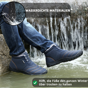 Große Größe Herren Streifen wasserdichte Plüsch Futter Streifen Stiefeletten