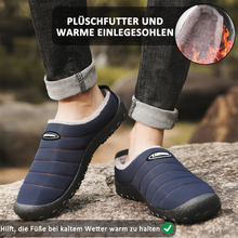 Lade das Bild in den Galerie-Viewer, Herren Plüschfutter Wasserdichter Stoff Slip On Soft Sole Casual Slipper
