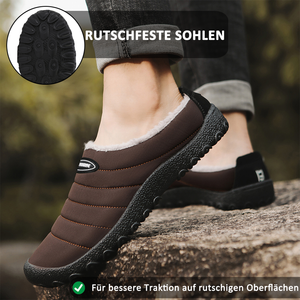 Herren Plüschfutter Wasserdichter Stoff Slip On Soft Sole Casual Slipper