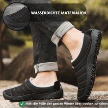 Lade das Bild in den Galerie-Viewer, Herren Plüschfutter Wasserdichter Stoff Slip On Soft Sole Casual Slipper
