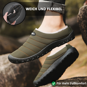 Herren Plüschfutter Wasserdichter Stoff Slip On Soft Sole Casual Slipper