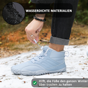 Herren Barfußschuhe Zehenschuhe, Winterschuhe Schneestiefel Schnell Trocknend Traillaufschuhe, Weich Leicht Fitnessschuhe Atmungsaktiv Aquaschuhe mit rutschfest Sohle & Breiter Zehenbox