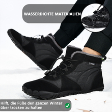 Lade das Bild in den Galerie-Viewer, Herren Outdoor High-Top Baumwollschuhe, Unisex Barfußschuhe Arbeitsschuhe, Schneestiefel, warm, plus samtverdickte Mittelrohr-Wander-Winterschuhe
