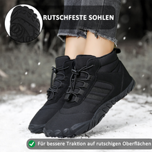 Lade das Bild in den Galerie-Viewer, Herren Barfußschuhe Winter Wasserdicht Trailrunning Schuhe Warm Gefüttert Winterschuhe Unisex Outdoor Schneestiefel Rutschfeste Winterstiefel
