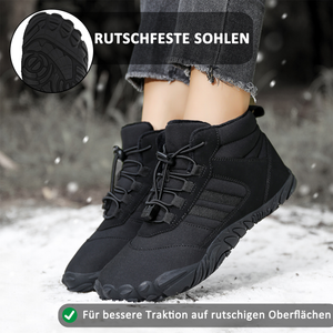 Herren Barfußschuhe Winter Wasserdicht Trailrunning Schuhe Warm Gefüttert Winterschuhe Unisex Outdoor Schneestiefel Rutschfeste Winterstiefel