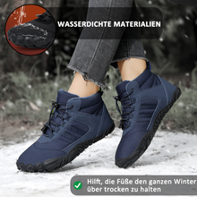 Lade das Bild in den Galerie-Viewer, Herren Barfußschuhe Winter Wasserdicht Trailrunning Schuhe Warm Gefüttert Winterschuhe Unisex Outdoor Schneestiefel Rutschfeste Winterstiefel
