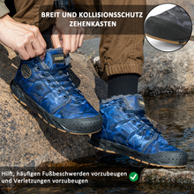 Lade das Bild in den Galerie-Viewer, Herren-Schneestiefel, warme Fleece-gemütliche rutschfeste Stiefeletten, Plüsch-bequeme Outdoor-Wanderschuhe, gefütterte Trekkingschuhe, Winter
