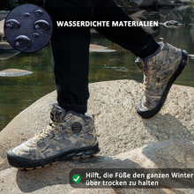 Lade das Bild in den Galerie-Viewer, Herren-Schneestiefel, warme Fleece-gemütliche rutschfeste Stiefeletten, Plüsch-bequeme Outdoor-Wanderschuhe, gefütterte Trekkingschuhe, Winter
