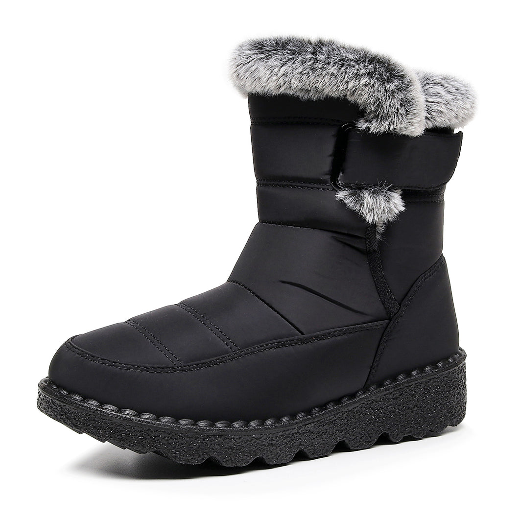 Damen Winter Schneestiefel mit warmem Futter, bequeme, rutschfeste Stiefeletten, wasserdichte Outdoor-Walking-Plattformschuhe