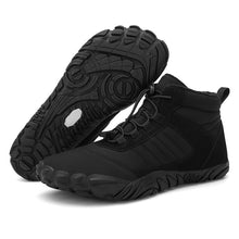 Lade das Bild in den Galerie-Viewer, Herren Barfußschuhe Winter Wasserdicht Trailrunning Schuhe Warm Gefüttert Winterschuhe Unisex Outdoor Schneestiefel Rutschfeste Winterstiefel
