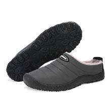 Lade das Bild in den Galerie-Viewer, Herren Plüschfutter Wasserdichter Stoff Slip On Soft Sole Casual Slipper
