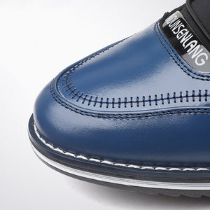 Herren Echtleder Hochwertige Gummiband Modedesign Solide Zähigkeit Bequeme Business-Schuhe