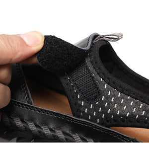 Männer bequeme Sandalen aushöhlen handgemachte Lederschuhe