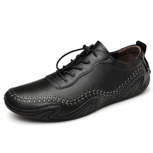 Herren sportlich atmungsaktivem Leder handgemachte Schuhe