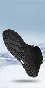 Damen Barfußschuhe Winter Wasserdicht Trailrunning Schuhe Warm Gefüttert Winterschuhe Unisex Outdoor Schneestiefel Rutschfeste Winterstiefel