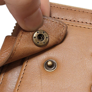 Männer RFID Antimagnetic Solid Cowhide 11 Kartenfächer Coin Bag Zipper Wallet