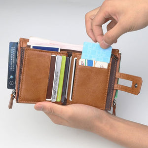Herren Retro Multifunktions Short Multi-Card Wallet