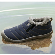 Lade das Bild in den Galerie-Viewer, Herren Schneeschuhe Winterschuhe Slip On Ankle Booties Anti-Rutsch-Wasserbeständige Pelzgefütterte Outdoor-Sneakers
