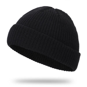 Unisex Solid Color Knitted Wool Hat Skull Cap Beanie