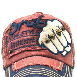 Herren Vintage verstellbare Denim Patch Baseball Cap Outdoor Casual Travel Sonnenschutz Hut