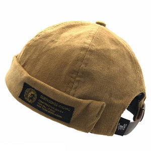 Männer & Frauen Paare Verstellbare solide Cord Krempen Hüte Retro Crimping Bucket Cap