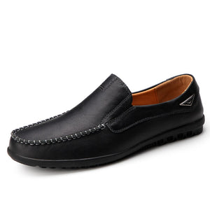 Herren Echtes Leder Männer Casual Mokassins Atmungs Slip auf Driving Schuhe Loafer