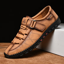 Lade das Bild in den Galerie-Viewer, Herren Männer Handmade Casual Mode Turnschuhe Echtem Leder Loafer Mokassins Atmungs Slip auf Schuhe
