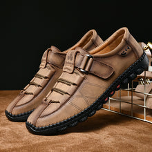 Lade das Bild in den Galerie-Viewer, Herren Männer Handmade Casual Mode Turnschuhe Echtem Leder Loafer Mokassins Atmungs Slip auf Schuhe
