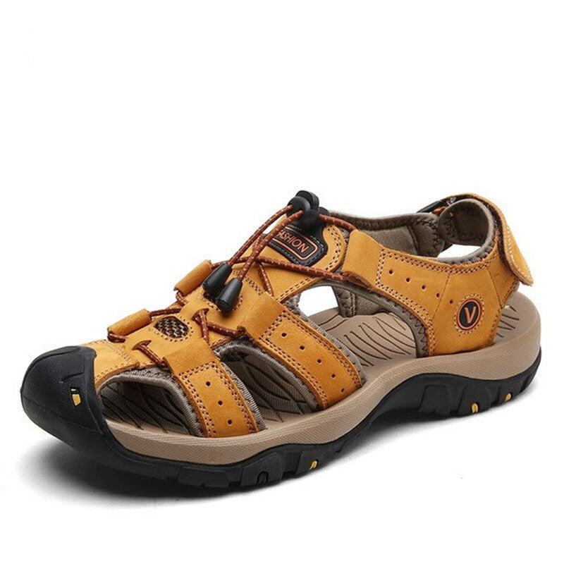 Männer Echtem Leder Sommer Sandalen Mode Hausschuhe