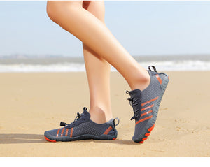 Damen Unisex Sommer Atmungsaktive Wasserschuhe Aquaschuhe Leicht Sportlich Barfußschuhe Rutschfest Outdoor Walking Minimalistisch