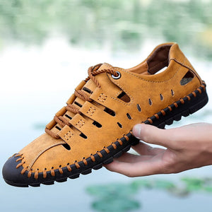 Sommer Männer Freizeitschuhe Turnschuhe Handgemachte atmungsaktive Männer Schuhe Luxus Marke Leder Herren Slipper Mokassins