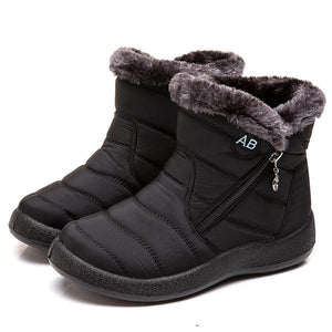 Damen Winter Schneeschuhe Knöchel Kurze Stiefel Slip On Wasserdichte Outdoor Damen Stiefeletten Pelzgefüttert Warme Schuhe