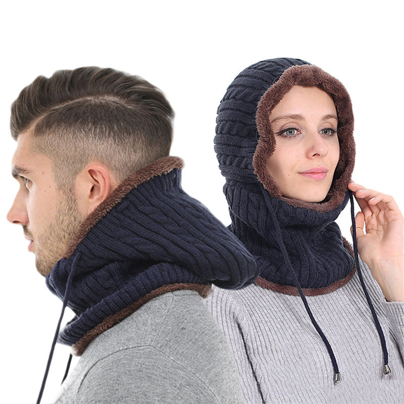 Frauen Männer Paare Mehrzweck Sturmhaube Gesichtsmaske Winter Strick Schal Skullies Mützen Hut Halswärmer