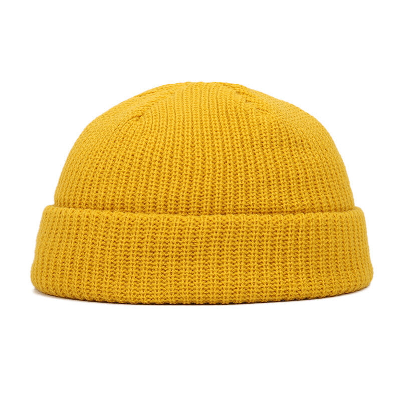 Unisex Solid Color Knitted Wool Hat Skull Cap Beanie